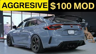 MOST AGGRESIVE MOD FOR UNDER $100!! 2023  HONDA CIVIC TYPE-R FL5