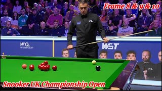 Snooker UK Championship Ronnie O’Sullivan VS Ali Carter ( Frame 8 & 9 & 10 )