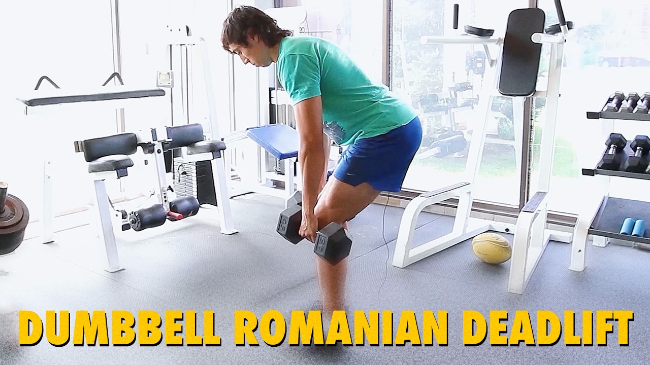 How To Do The Dumbbell Romanian Deadlift - YouTube