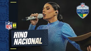 Ana Castela canta o Hino Nacional no São Paulo Game