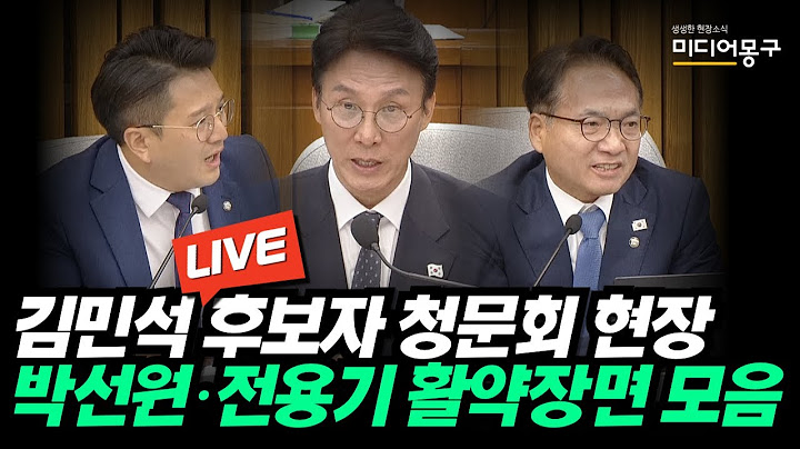김민석 후보자 청문회, 박선원·조용기 활약장면 모음