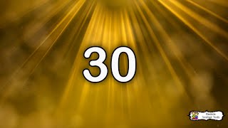 30 Second Timer ☀️ | Relaxing Background Music | Golden Rays Sunbeam Classroom Countdown⏱️