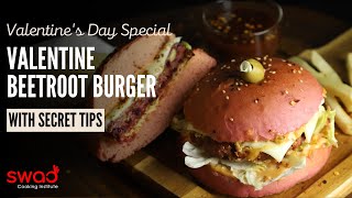 Valentine Beetroot Burger | Veggie Burger | Healthy Recipes | Party | Quick & Tasty