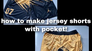 how to make jersey short with pocket!