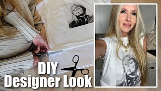 How I Cut My Designer Tees To Look And Fit Better Diy Designer Inspired Tees