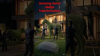Amazing Horse Hedge Transformation #Topiary #ViralShorts#NatureArt #LandscapeDesign#Shorts #Trending