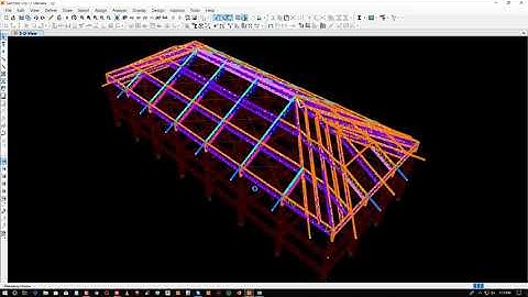 How to design sap2000 roof steel structural building 7