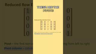 🔎Identifying Pivots and Pivot Columns🔍