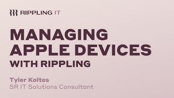 Managing Apple devices with Rippling IT MDM