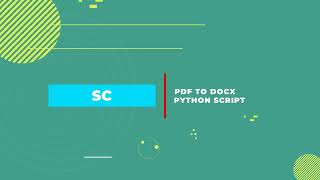 PDF to Docx Converter in Python | Python Script