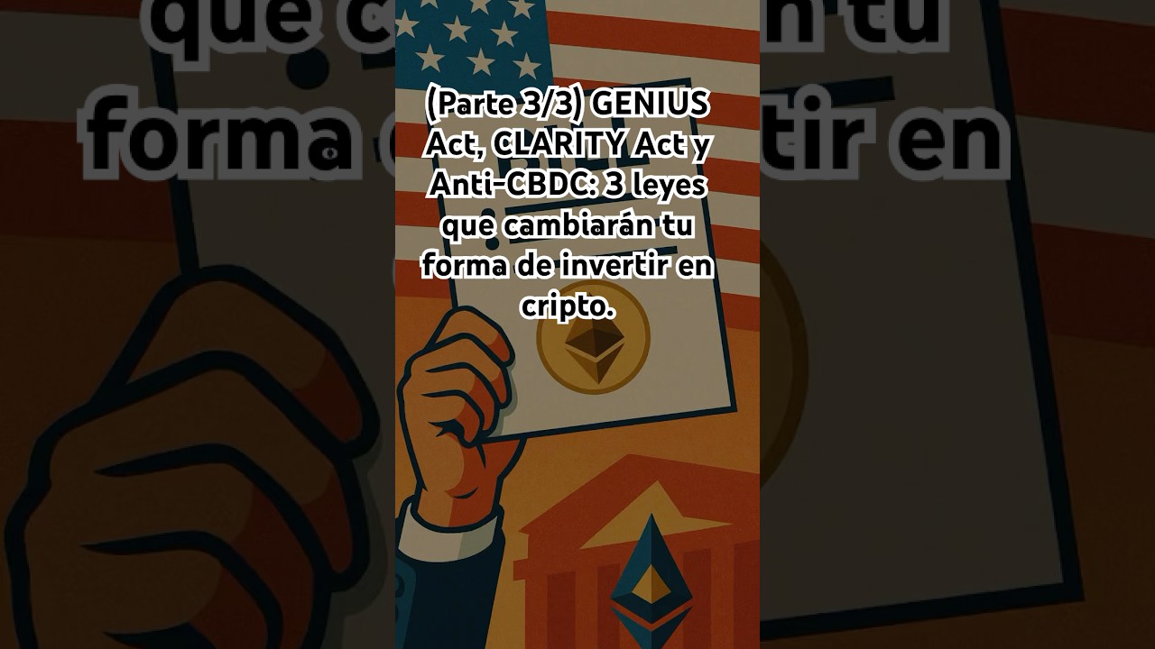 (Parte3/3)GENIUS Act, CLARITY Act y Anti‑CBDC: 3 leyes que cambiarán tu forma de invertir en cripto.