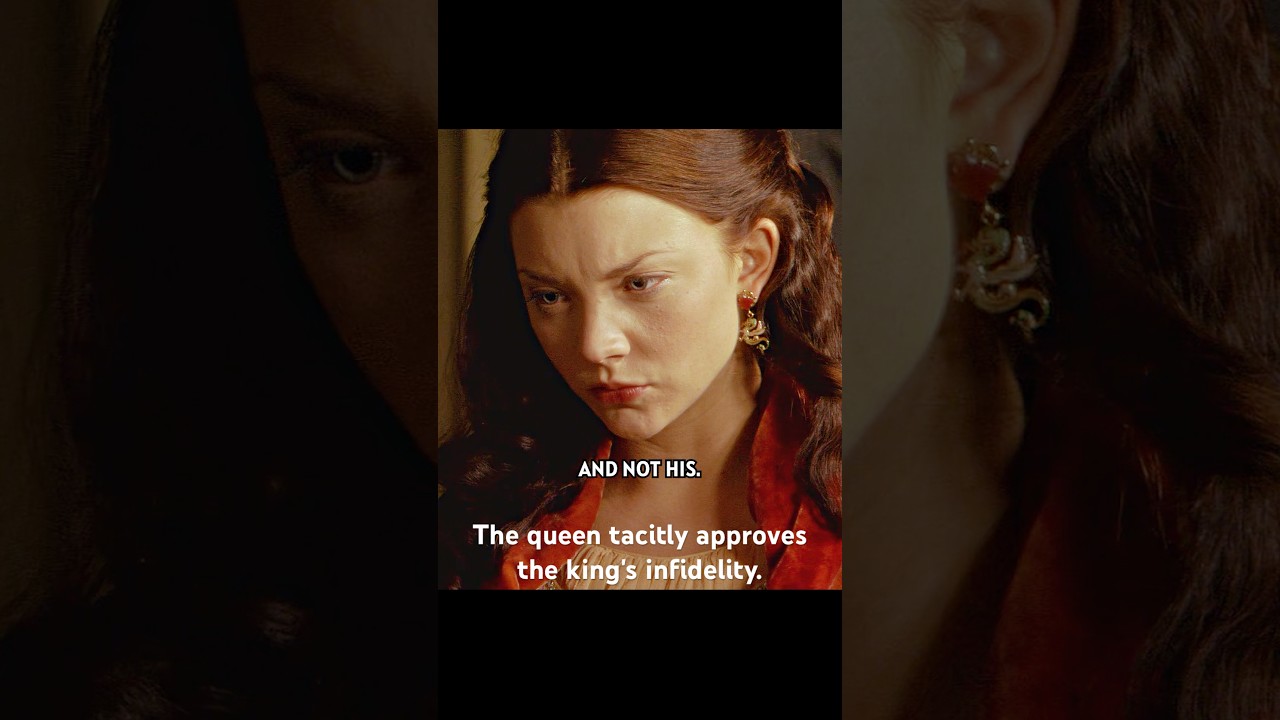 The queen tacitly approves the king's infidelity.