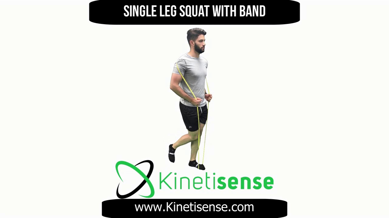 Single Leg Squat With Band - Level 1 - YouTube