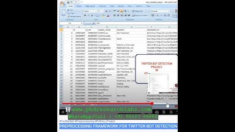 PREPROCESSING FRAMEWORK FOR TWITTER BOT DETECTION PYTHON PROJECT