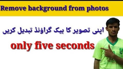 Remove background from photos in just 5 SECONDS !!