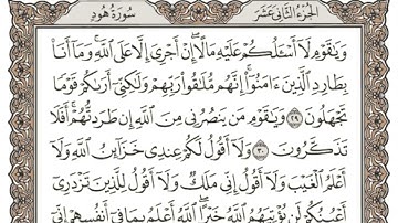 (12) القرآن الكريم الجزء الثاني عشر مكتوب الشيخ سعد الغامدي