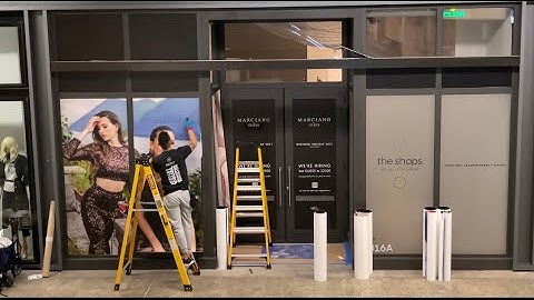 Window graphics large format printing - installation by Exotic Finishess