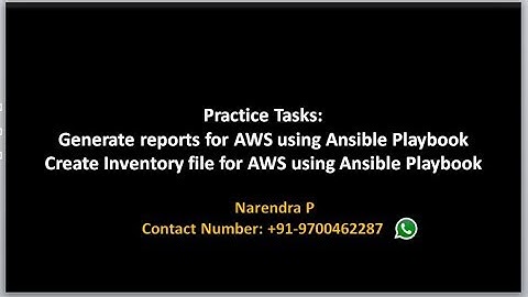 AWS Provising using Ansible | Generate CSV reports and inventory with playbooks