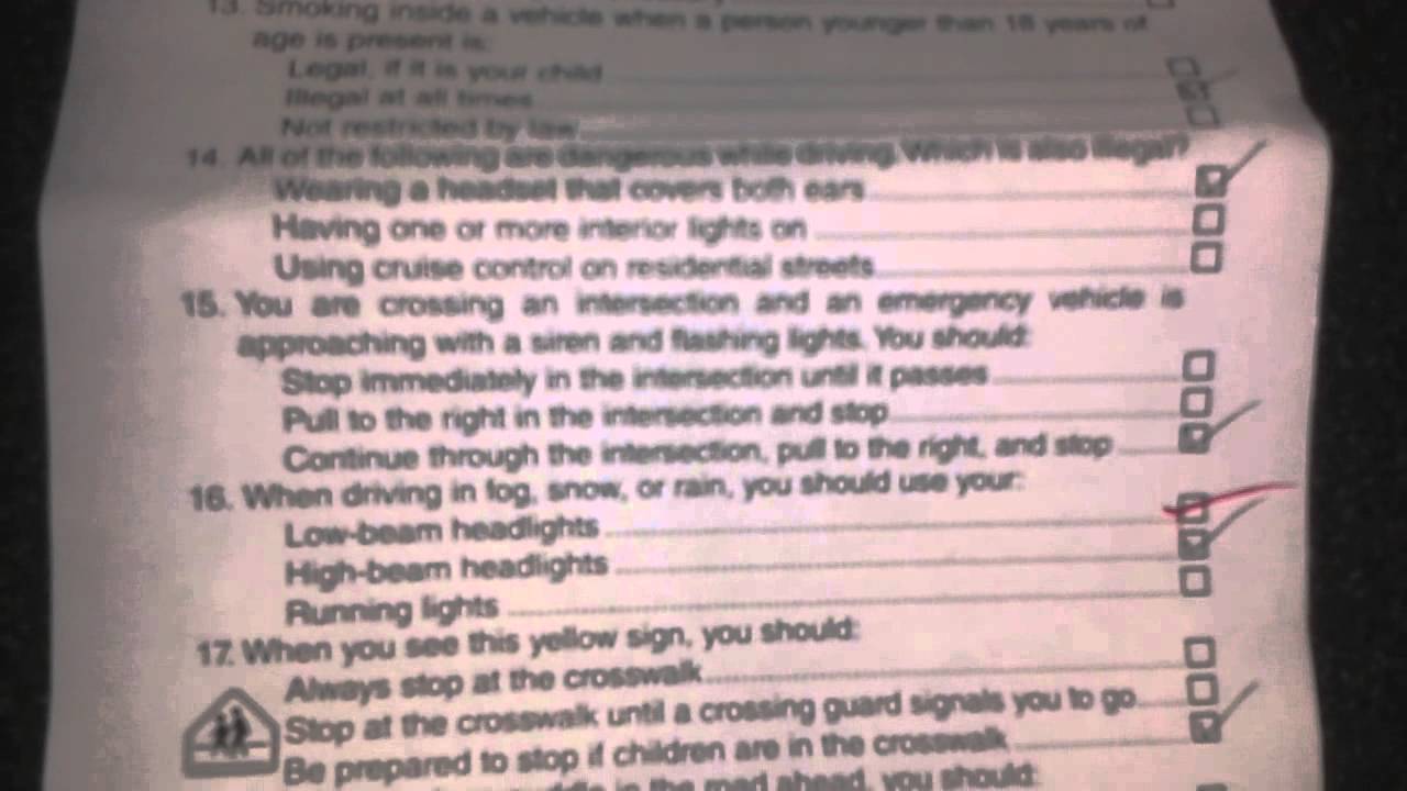 California DMV Written Test Jan 29 2014 - YouTube