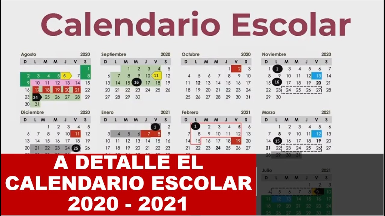 Soy Docente: CALENDARIO ESCOLAR 2020 - 2021 - YouTube