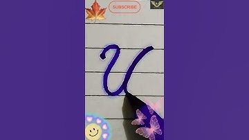 U🤩How to Write..✍️ Beautiful❤️Cursive Handwriting🌺Cursive Writing kaise Likhe💚Calligraphy Practice