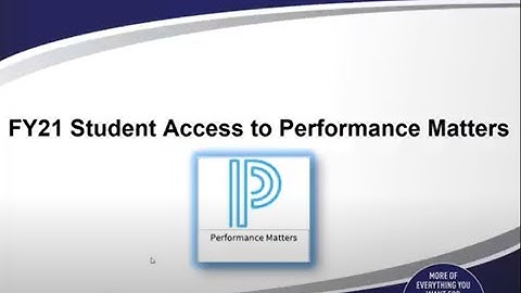 Student Video   How to Access the Performance Matters Assessment System Using Single Sign On