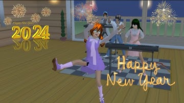happy new year to all sakubers 🎊🎇 welcome year 2024.!! sakura school simulator