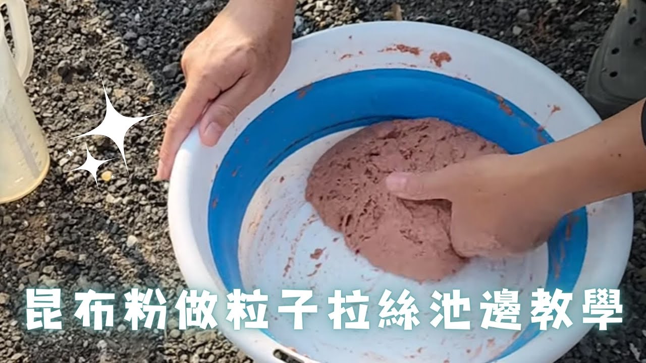 魚戰釣具-昆布粉做粒子拉絲池邊教學