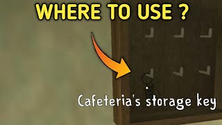 where to use cafeteria storage key in ice scream 1