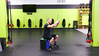 Group Training Boise I Pause Box Jump Squat Demonstration I Kvell Fitness and Nutrition