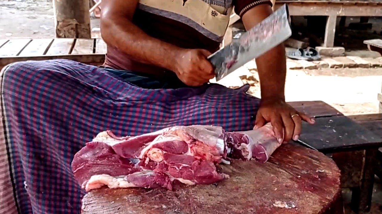 Most Incredible Village Meat Market।। Cow Meat Cutting & Processing By Traditional Butcher.