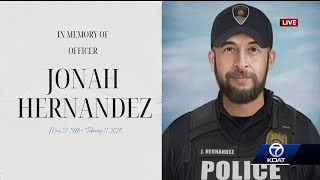 Funeral services for fallen police officer Jonah Hernandez