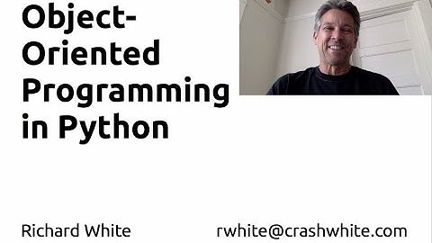 Intro to Object-Oriented Programming in Python, part 1