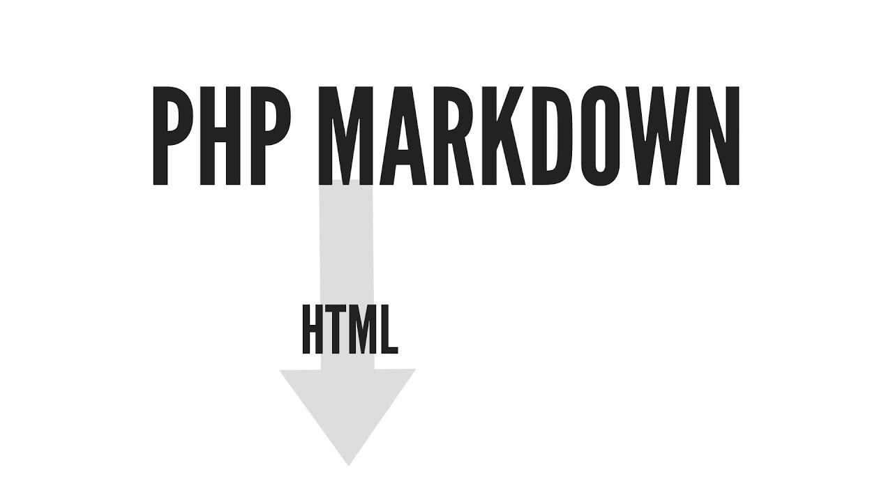 Using Markdown With Php