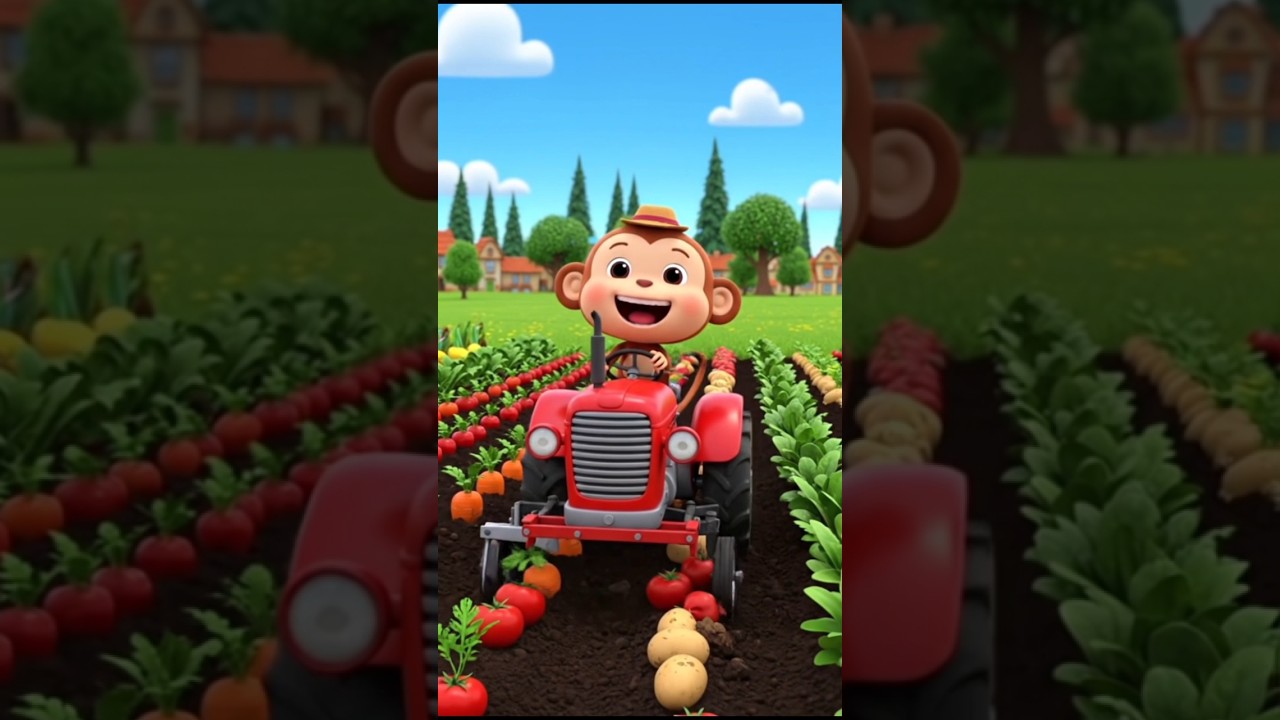 monkey farming vegtables 
