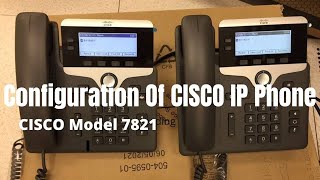 Configuration CISCO CP-7821 IP Phone