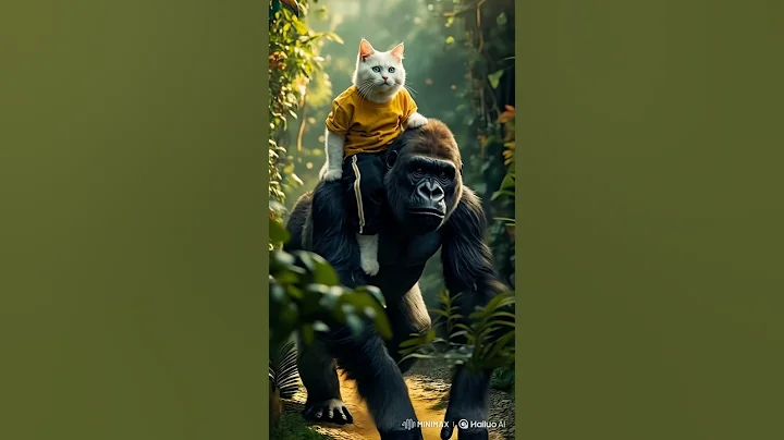 Watch the video about Cat & gorilla#catvideo #cat #cartoon #youtubeshorts #trending #viralshorts #catmemes #cutecat #cats