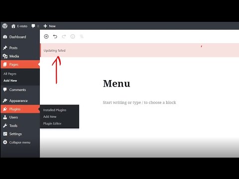 How to solve publishing failed problem in WordPress