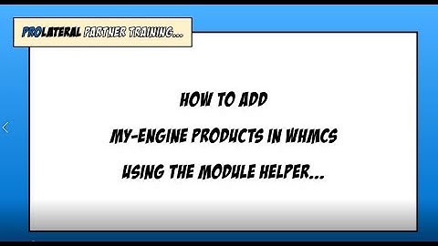 My-Engine WHMCS Provisioning Module - Usage