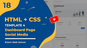[Arabic] HTML & CSS Template Four 2022 #18 - Dashboard Page - Social Media