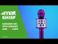 Max km15p karaoke mic with speaker and led light btmp3 led pink  130147