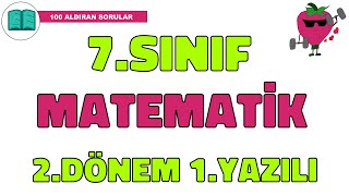 7.Sınıf Matematik Dersi 2.Dönem 1.Yazılı Soruları ve Cevapları (%99 Çıkabilir 😊)