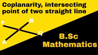 Coplanarity, Intersecting point of Straight Lines | Geometry || Aasan Mathematics Siksha