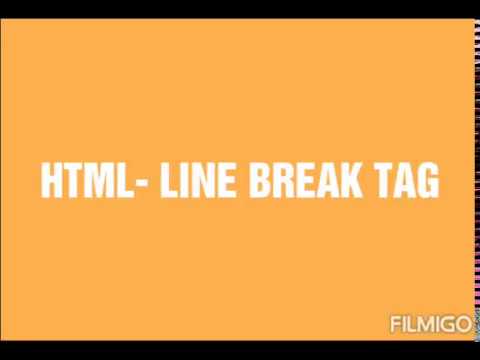 HTML | Line Break Tag | easy explanation with example - YouTube
