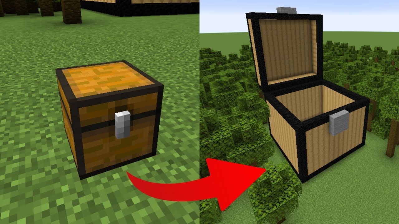 Minecraft GIANT CHEST house timelapse build YouTube