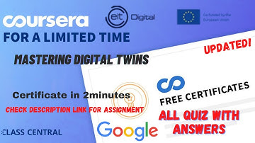 Mastering Digital Twins,(week-1) All Quiz Answers.#coursera #quiztime #answers #quiz #mr #course