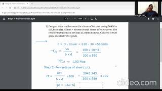 Design of Shear reinforcement RCC beam/Design of RCC STRUCTURE