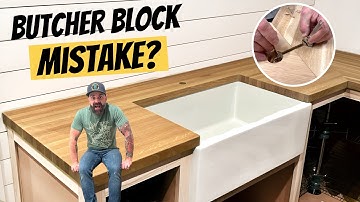 Hoe je Butcher Block-aanrechtbladen installeert || Ik heb een kleine fout gemaakt