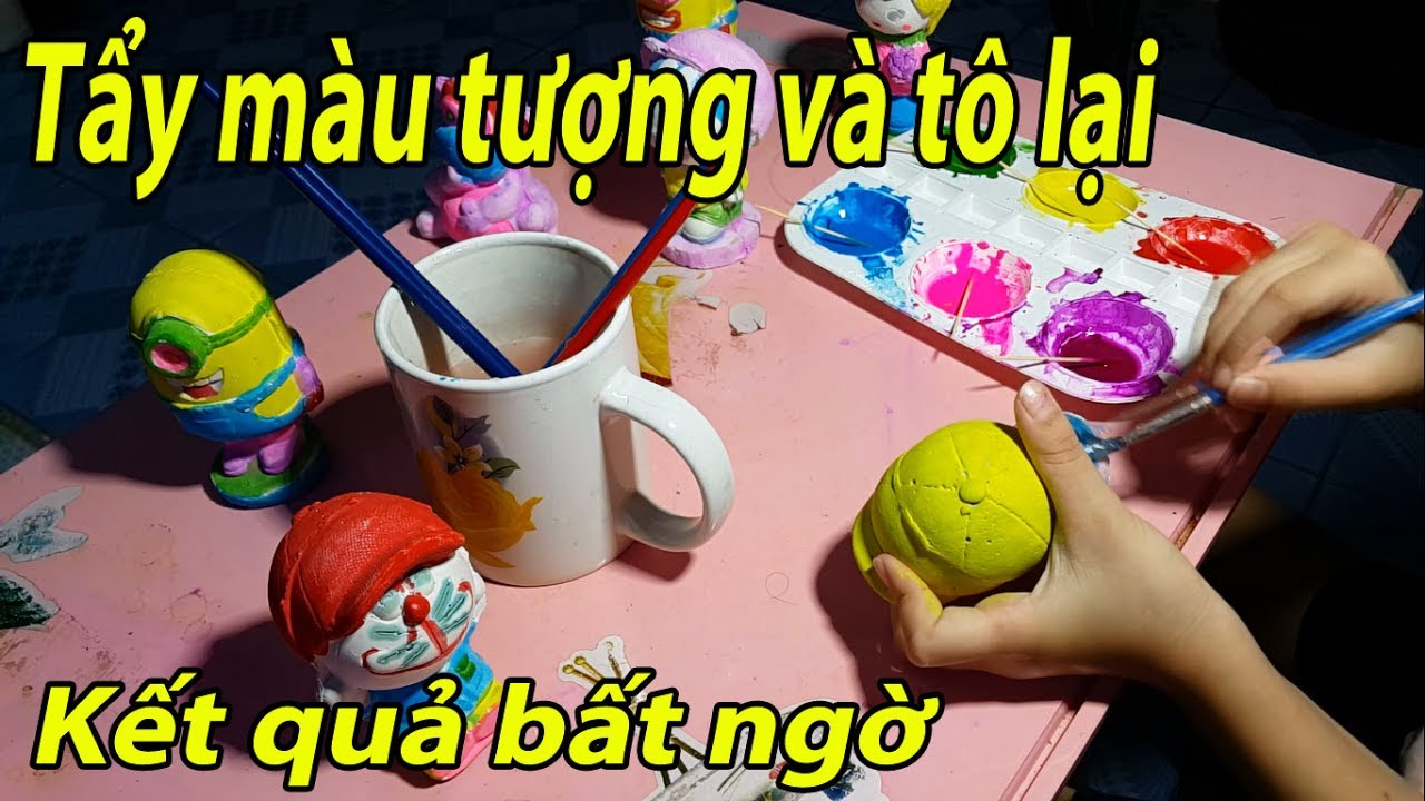 Hướng dẫn tô tượng - tẩy tượng và tô màu lại - youtube