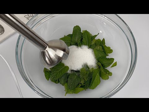 Beat the sugar with the mint! My husband is shocked at the result! Asmr